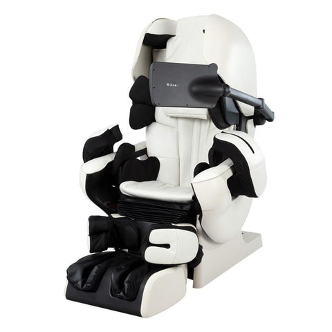 रोबो - परिवार इनाडा थेरापिना रोबो एचसीपी -LPN30000 मालिश कुर्सी-सफेद-फॉक्स चमड़े की मालिश कुर्सी की दुनिया